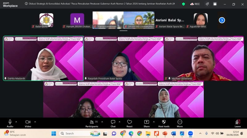 Balai Syura Lakukan Diskusi Strategi dan Konsolidasi Paska Pernyataan Gubernur Aceh terkait Pencabutan Pergub JKA No. 2 Tahun 2026